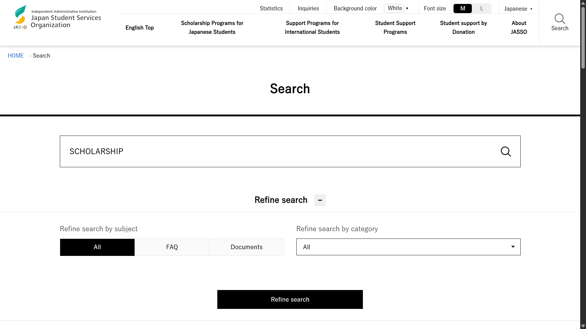 JASSO Scholarship Search