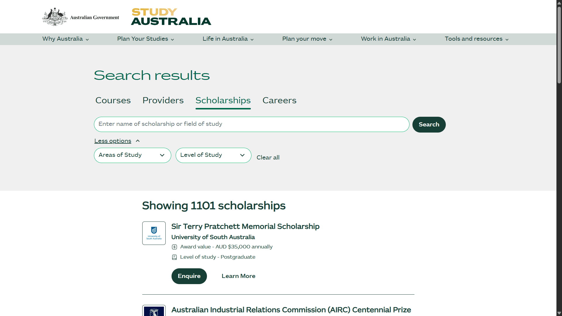 Study Australia – Scholarships Search